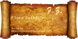Flora Zoltán névjegykártya